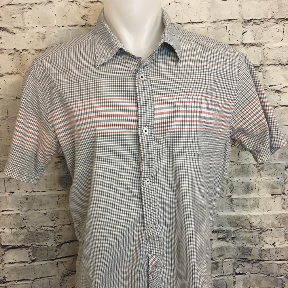 Quicksilver checkered short sleeve button down